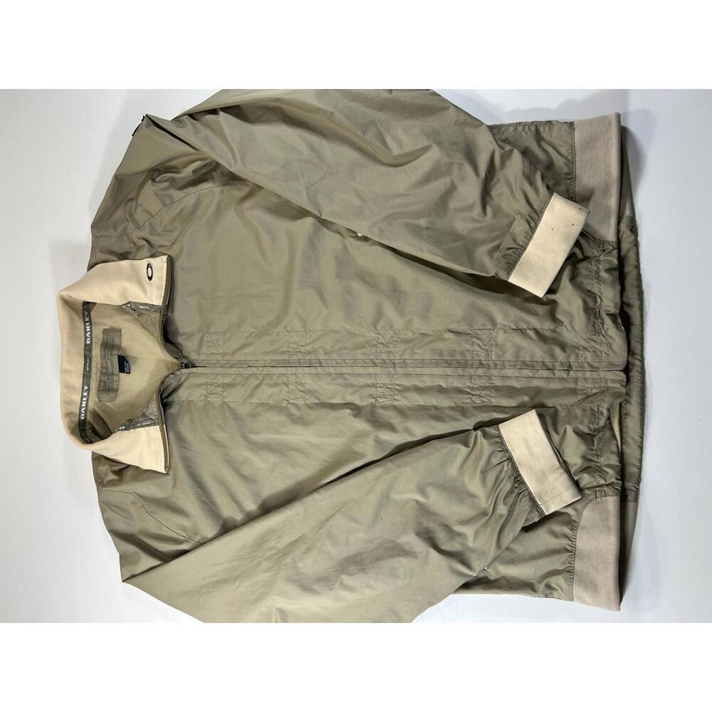 Vintage Oakley Men's Lightweight Beige Windbreaker Jacket M